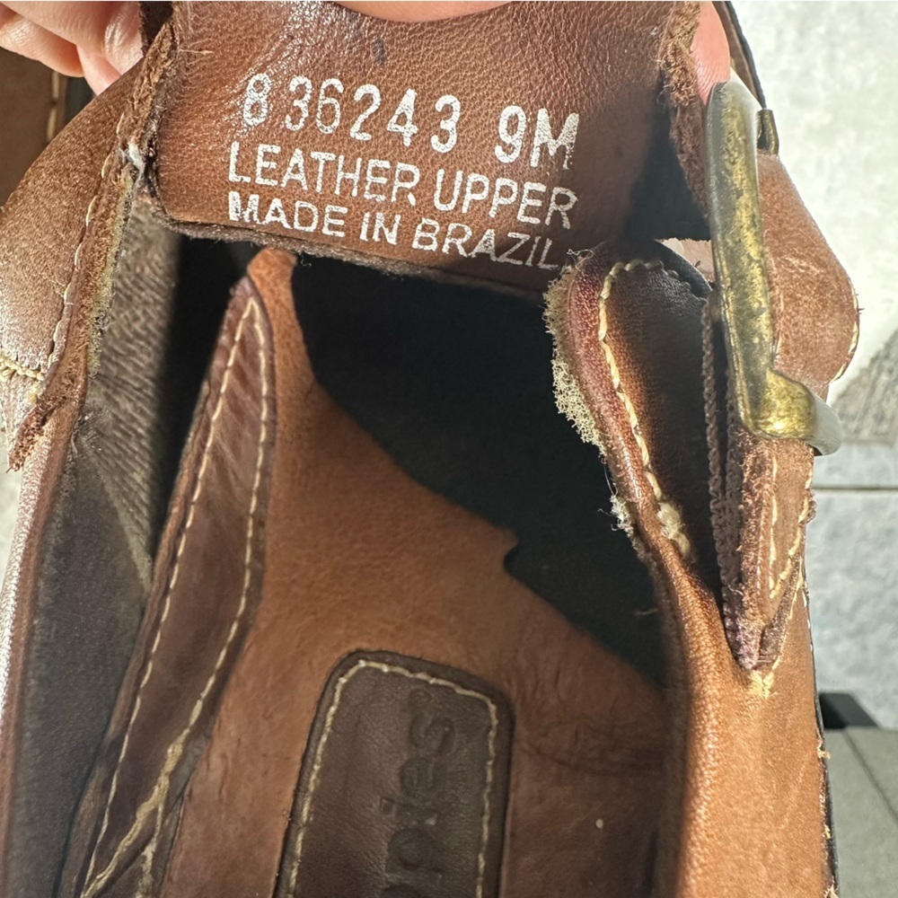 Unisex Hush Puppies Brown Casual Leather Slip-Ons Loafers - Picture 13 of 13